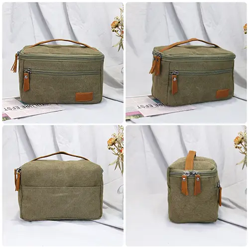 Wholesale Makeup Kit Bag Vintage Canvas Personalized Waterproof Toiletry Bag